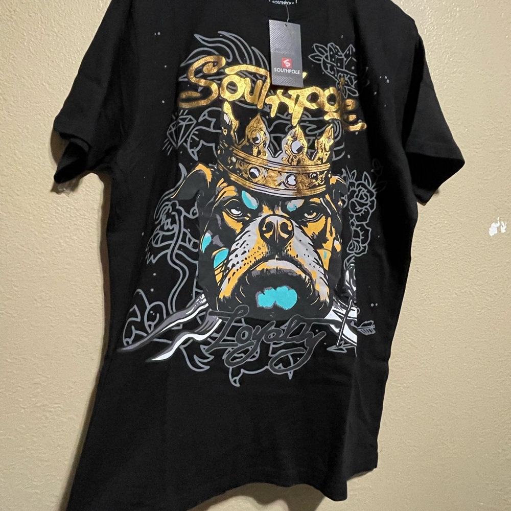 South Pole Black Cotton T-Shirt New